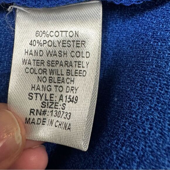 Umgee Royal Blue Shift Dress Pleated Back Size Small - Picture 7 of 9